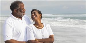 couple hugging on beach