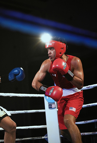 Marco boxing in the ring