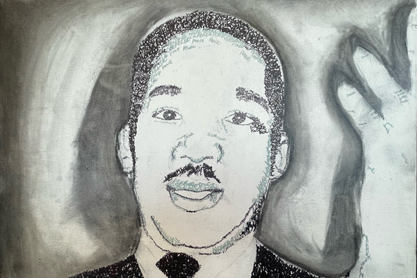 Miriam's drawing of Martin Luther King Jr.